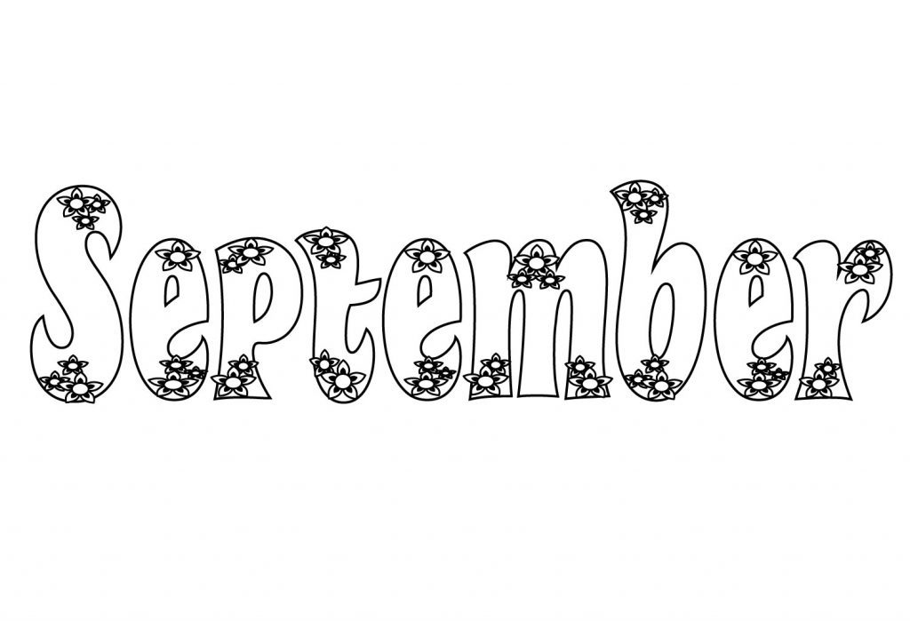 September Coloring Page