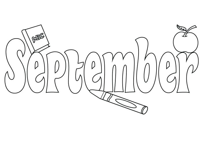 Hello September Coloring Page