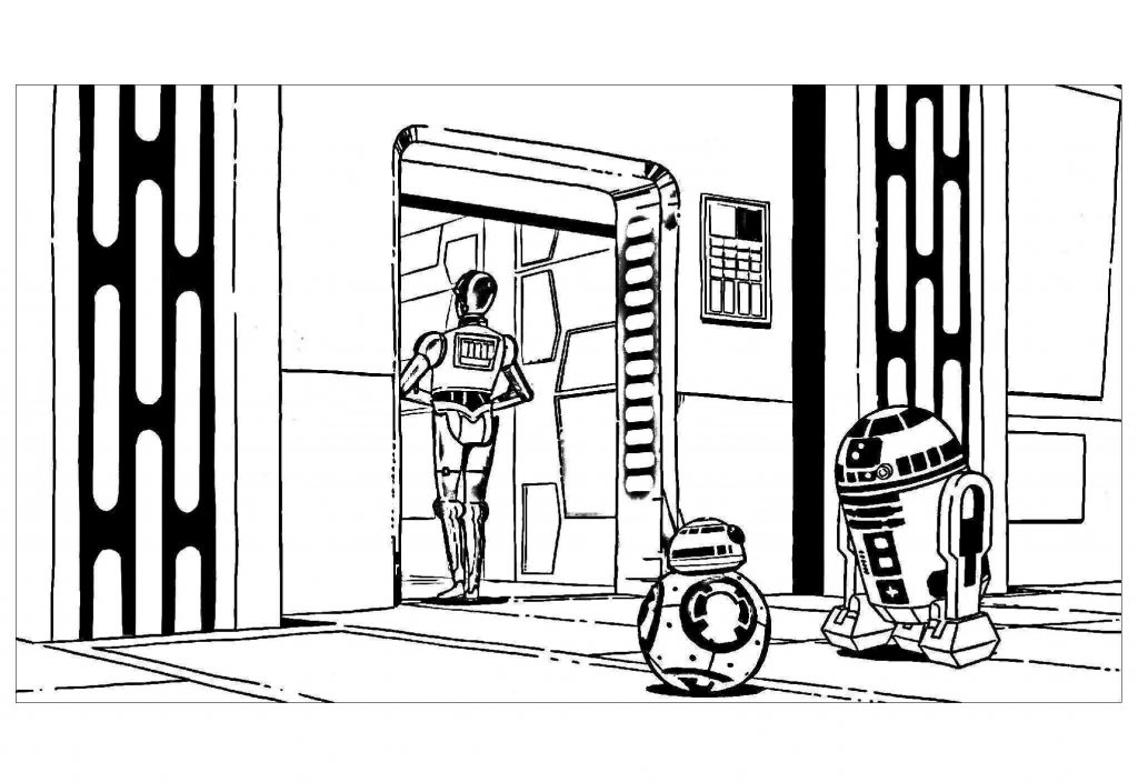 Star Wars Coloring Page R2D2