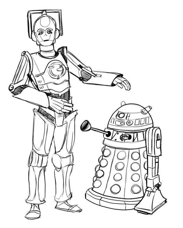 Star Wars Robot Coloring Page