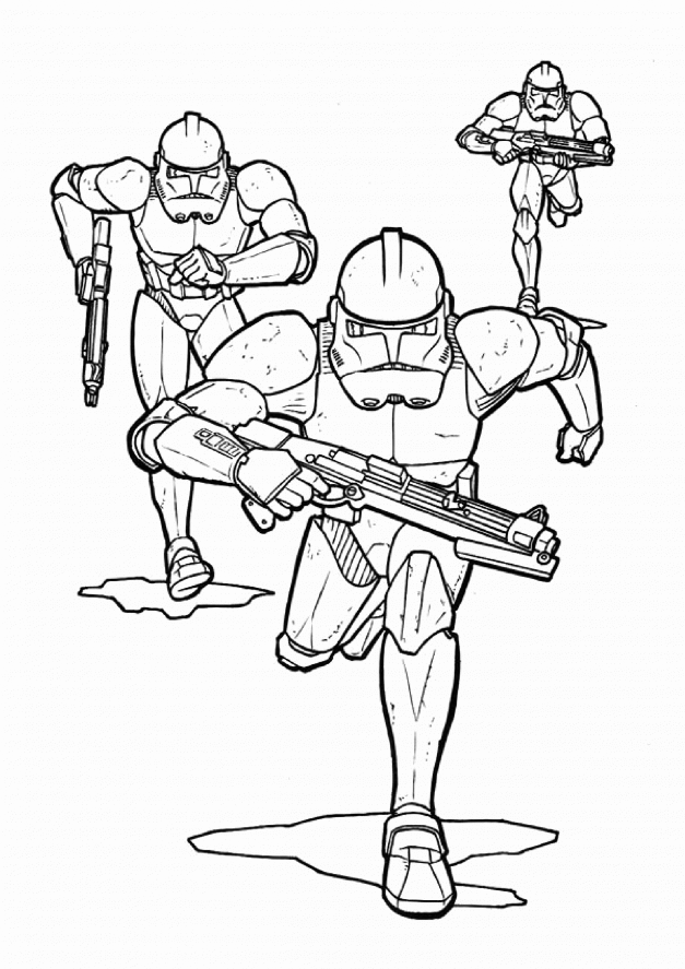 Stormtrooper Action Coloring Pages
