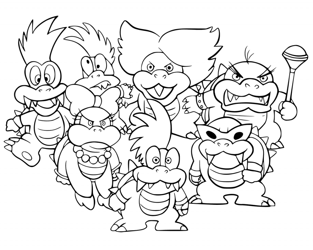 Super Mario Bowser Coloring Pages.