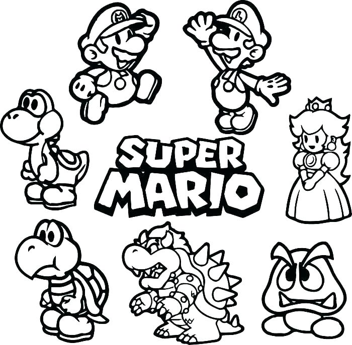 Super Mario Coloring Page