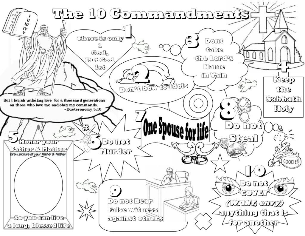 Ten Commandments Coloring Pages Best Coloring Pages For Kids