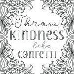 Throw Kindness like Confetti - Coloring Page