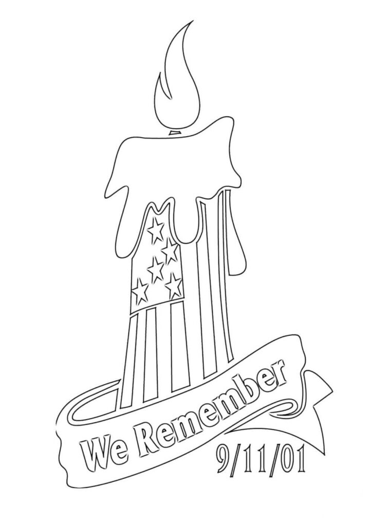We Remember September 11 Coloring Page