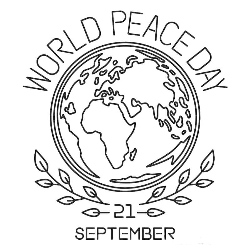 World Peace Day Sept 21 Coloring Page