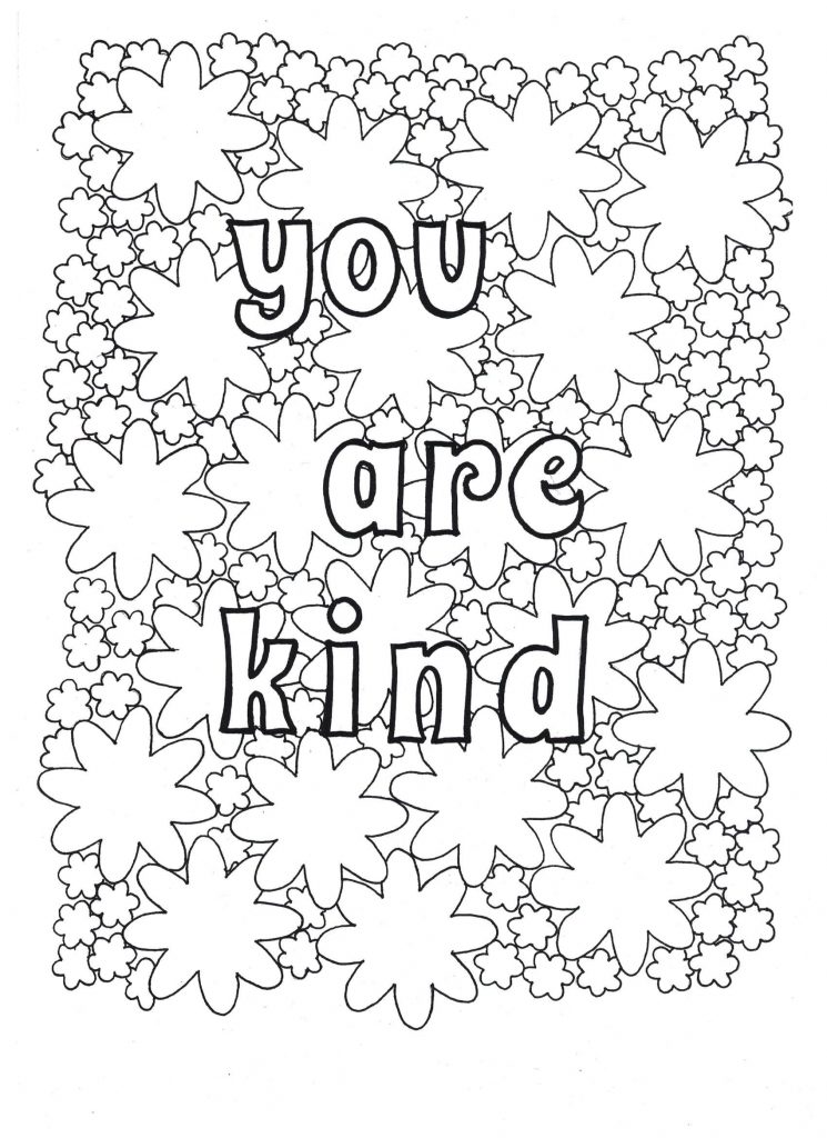 You Are Kind - Coloring Page