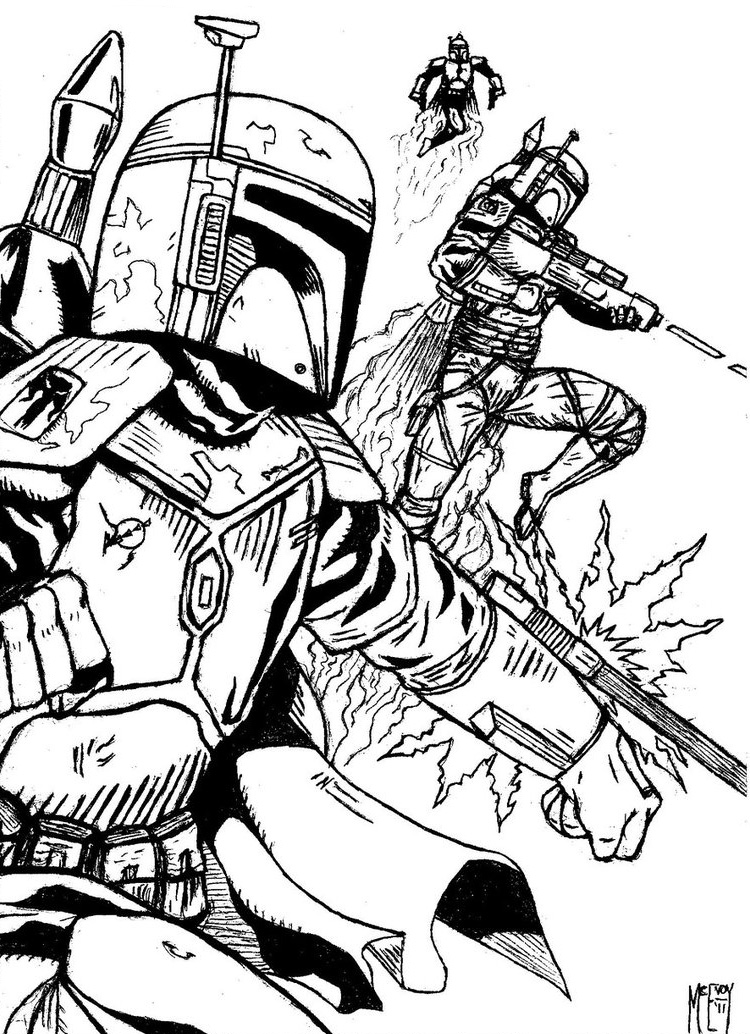 Boba Fett Coloring Pages.