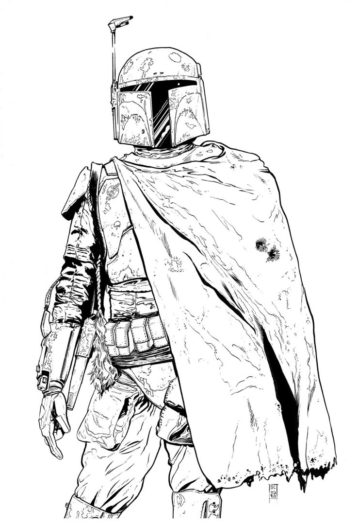 Boba Fett Coloring Pages.