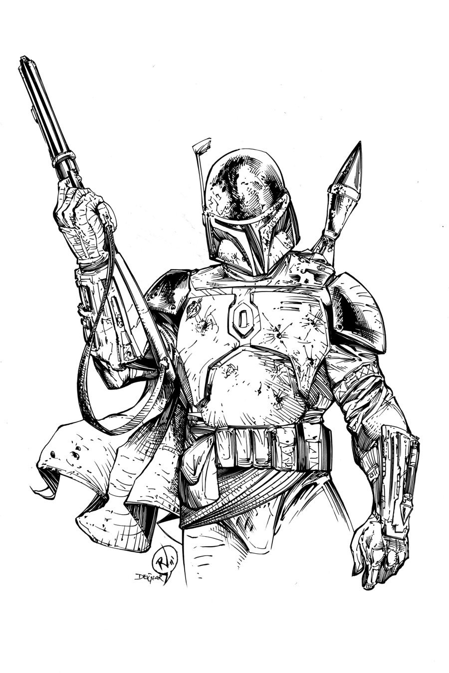 Featured image of post Boba Fett Colouring Pages The pantone colour references for star wars character boba fett