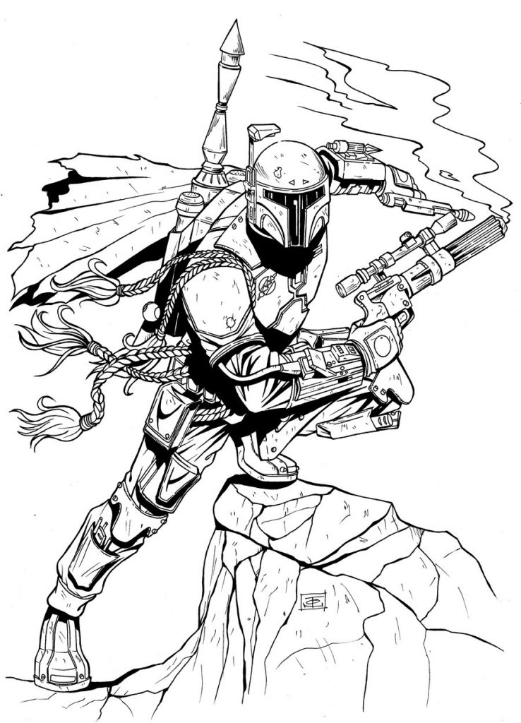 Boba Fett Star Wars Coloring Pages