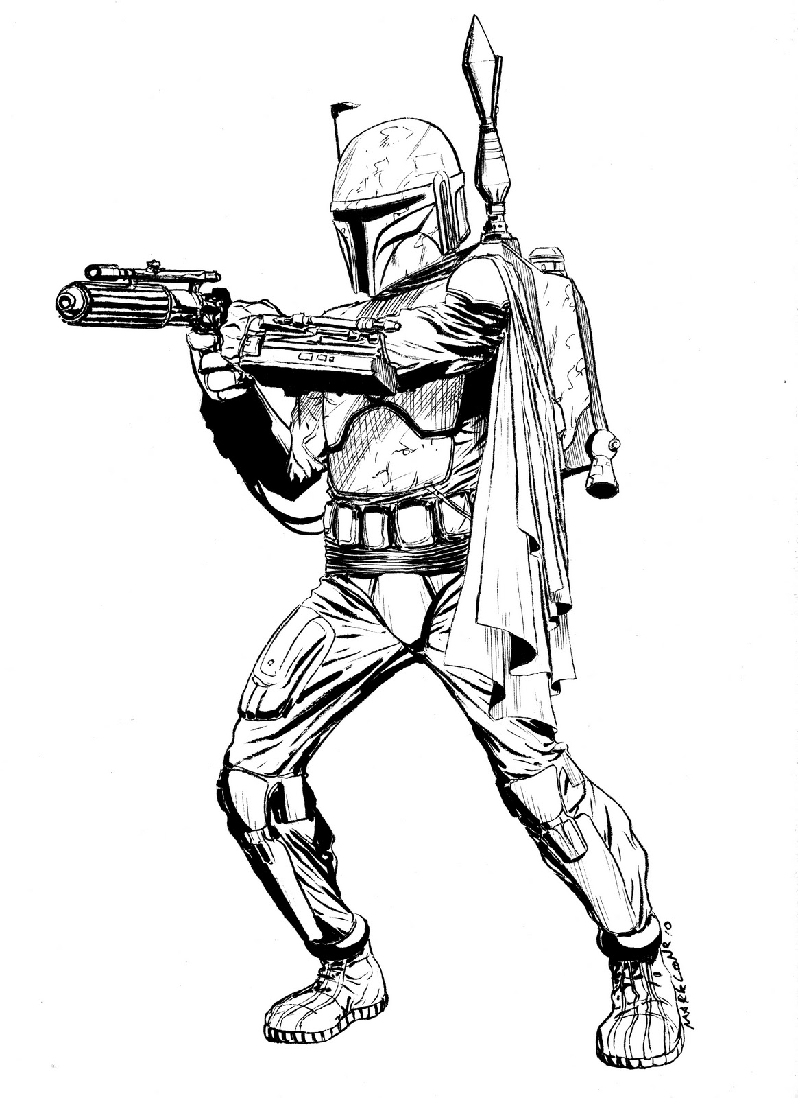 Boba Fett Coloring Pages.