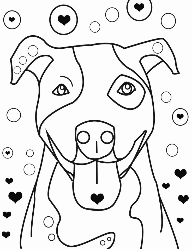 cute pitbull dog drawing