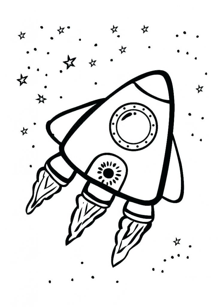 Cute Spaceship - Galaxy Coloring Pages