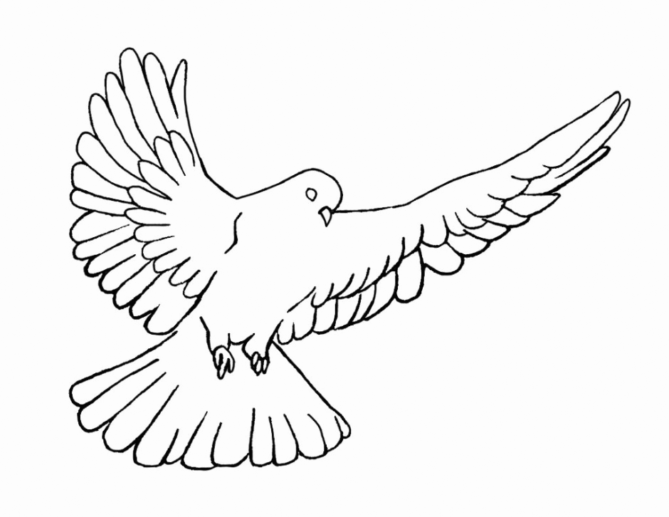 Dove Flying Coloring Page
