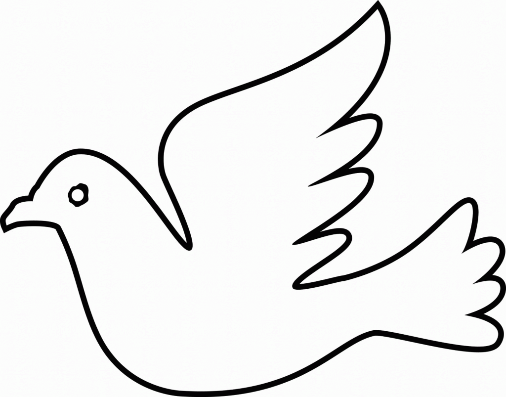 Dove Outline Coloring Pages