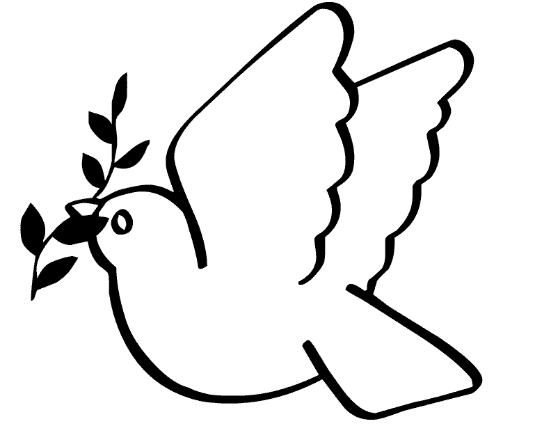 Easy Dove Coloring Page