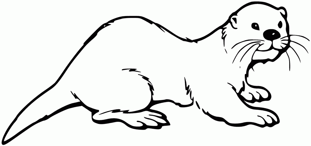Easy Otter Coloring Pages
