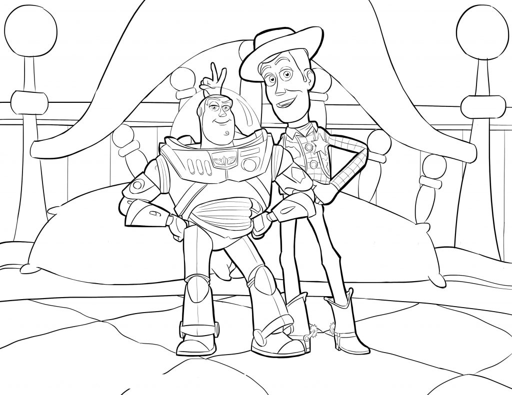 Funny Woody Coloring Page