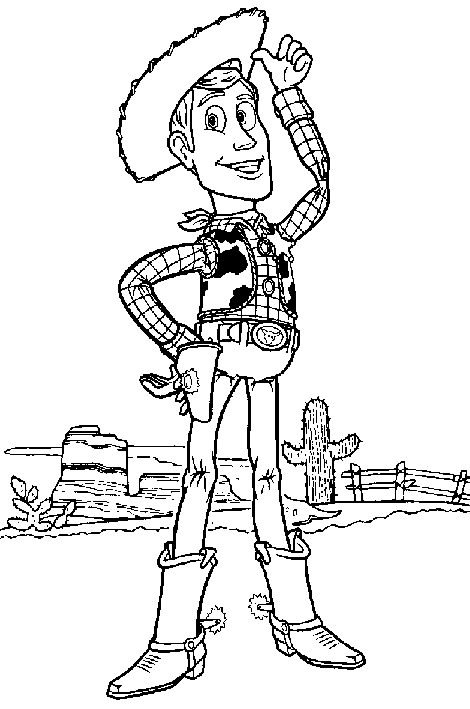 Howdy Woody Coloring Page
