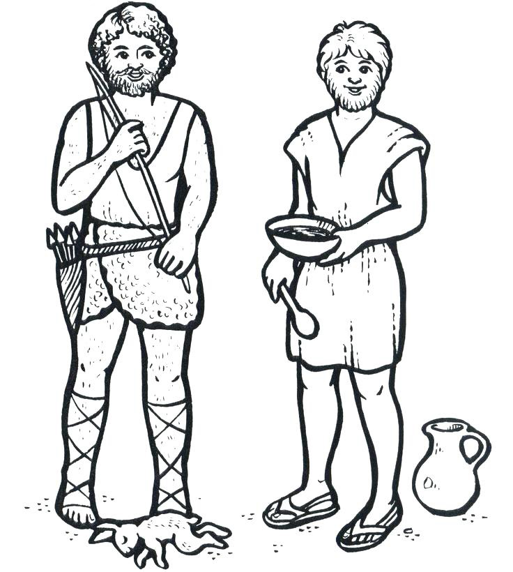 Jacob And Esau Printable Coloring Pages