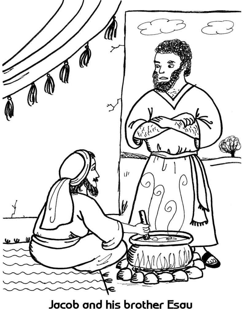 Jacob And His Brother Esau Coloring Page