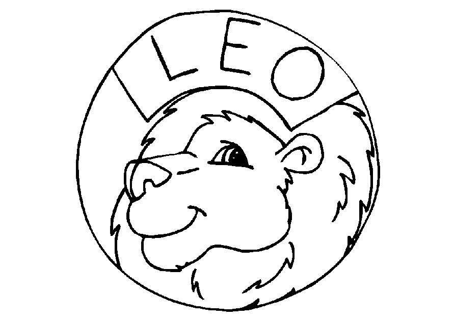 Leo Zodiac Sign Coloring Page