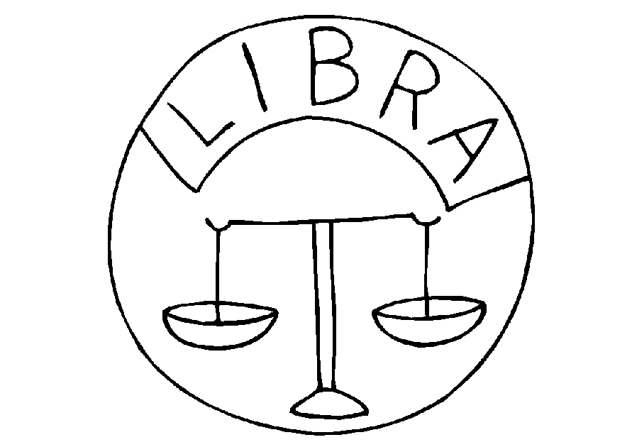 Libra Zodiac Sign Coloring Page