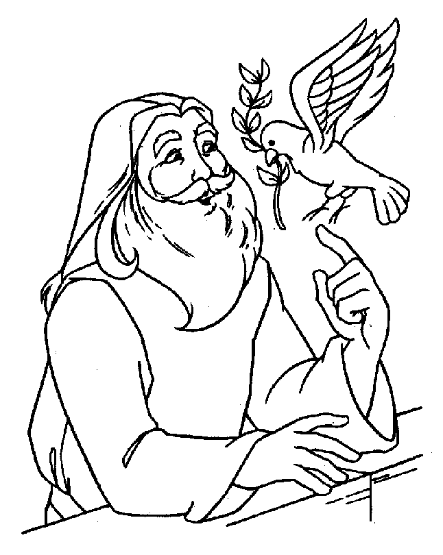 Man and Dove Coloring Page