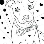 Pitbull Love Coloring Page