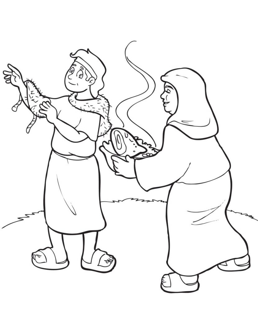 Print Jacob And Esau Coloring Pages