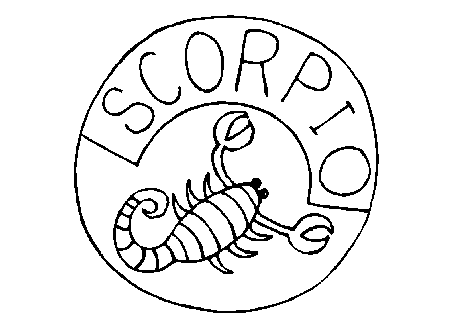 Scorpio Zodiac Sign Coloring Page