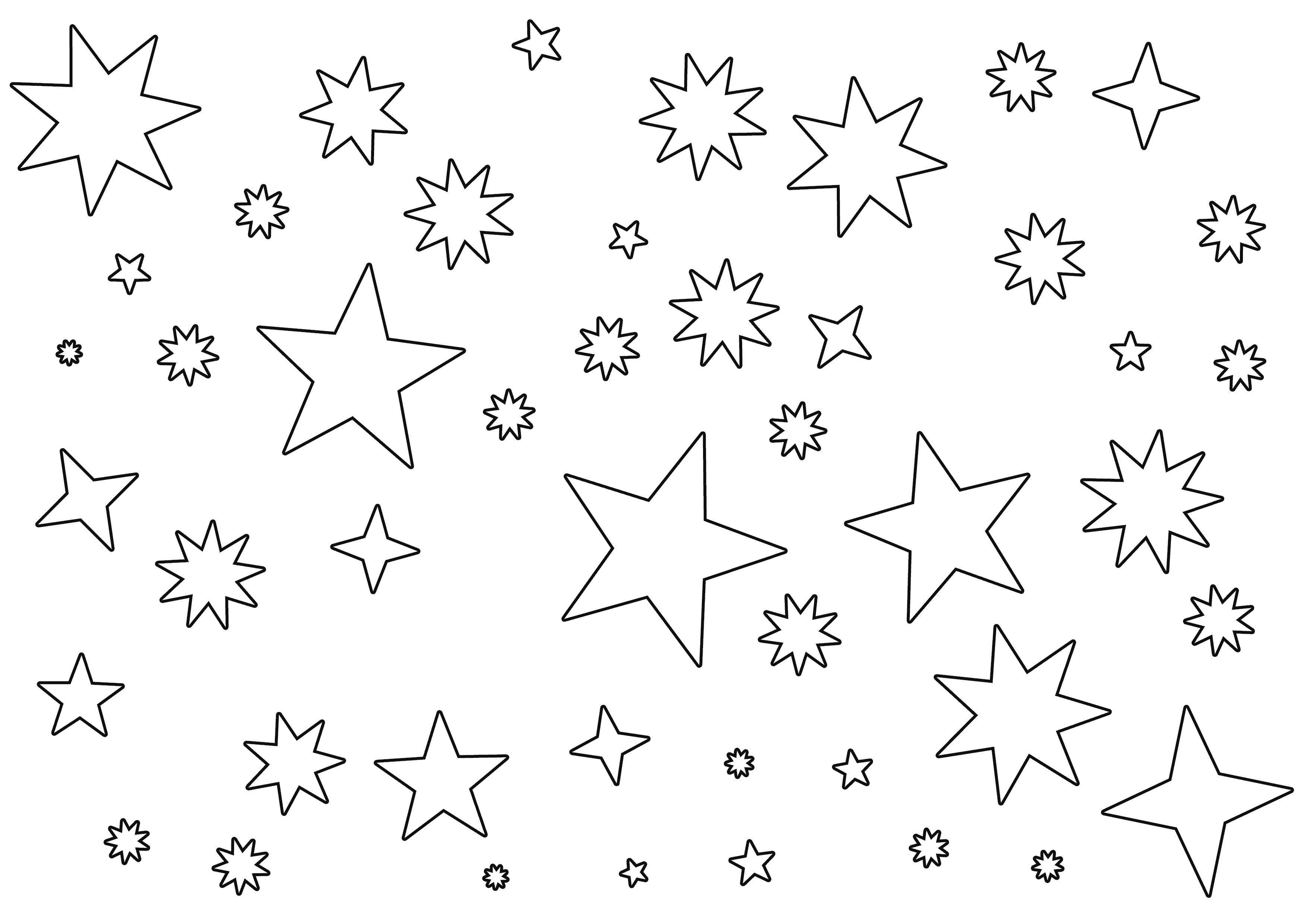 Star Coloring Page 69 фото