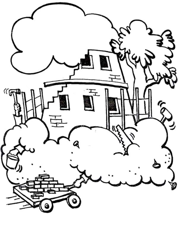 Tower Of Babel Bible Coloring Page