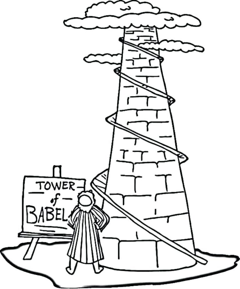 Tower Of Babel Coloring Pages Best Coloring Pages For Kids