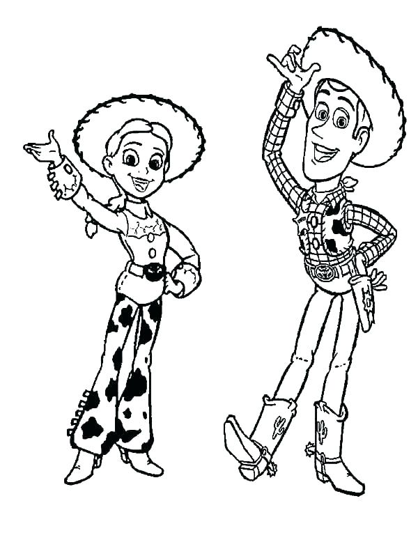 toy story coloring page woody