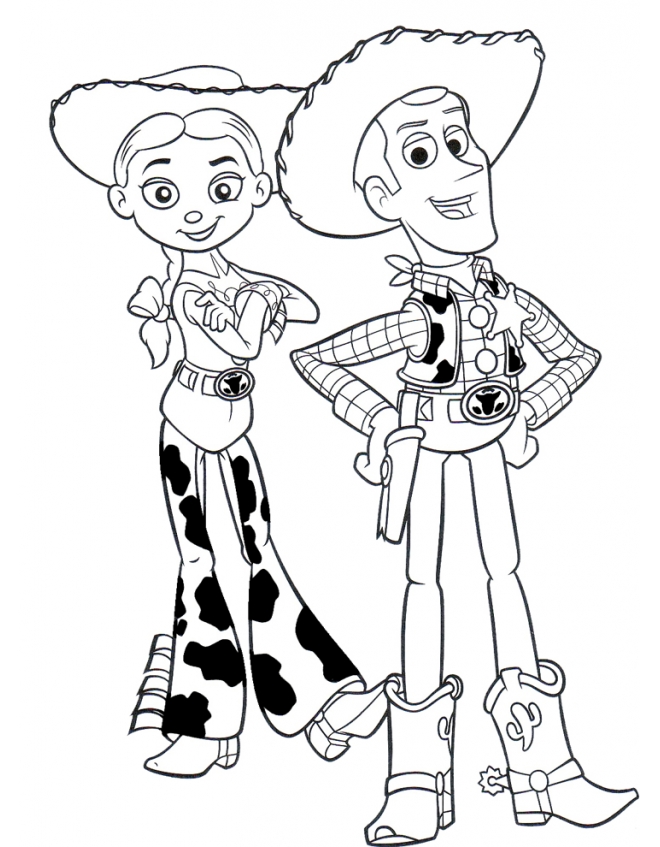 Woody and Jessie Coloring Pages