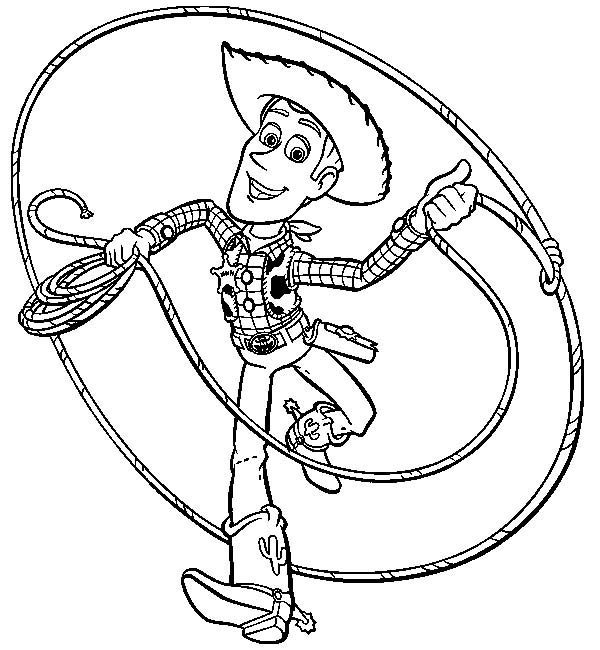 toy story coloring page woody