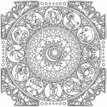 Zodiac chart Mandala Coloring Page For Adults