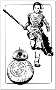 BB 8 Coloring Pages Best Coloring - BB8 And Rey Coloring Page 187x300 