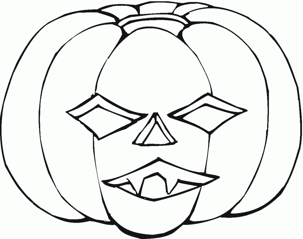 Carved Halloween Pumpkin Coloring Pages