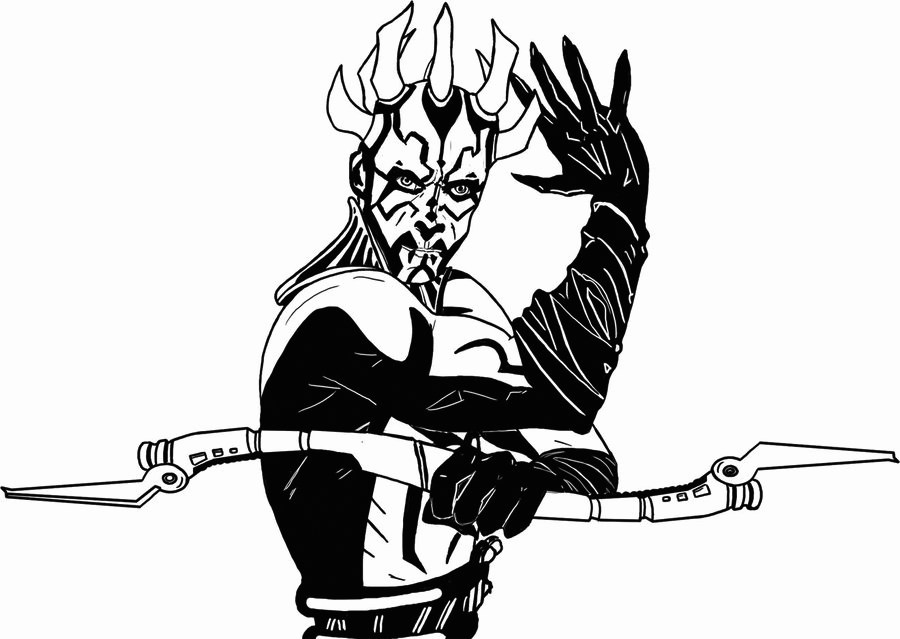 Cool Darth Maul Coloring Pages