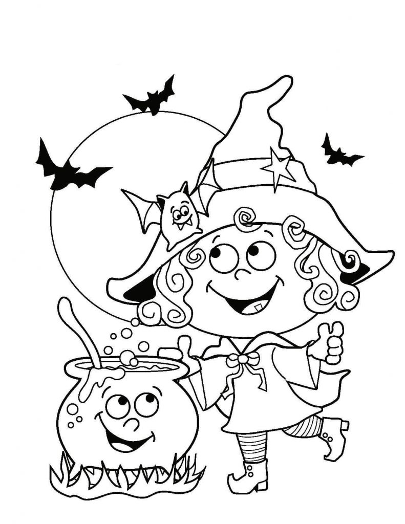 Cute Halloween Coloring Page Printables