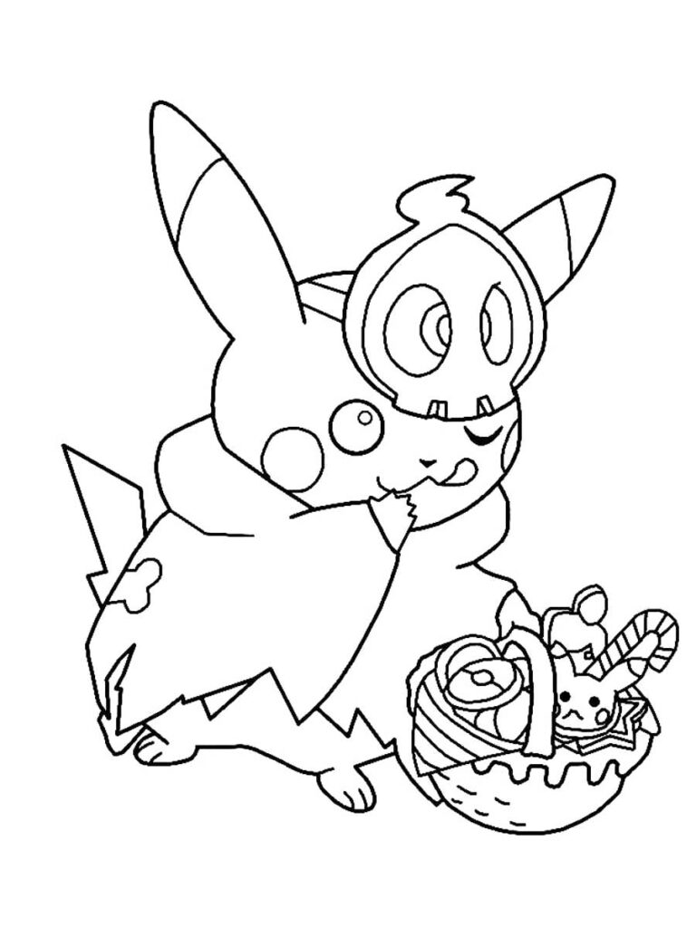 Halloween Pikachu coloring page - Download, Print or Color Online for Free
