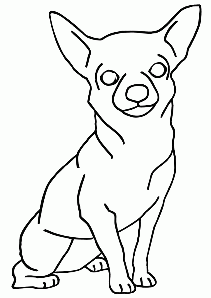 Easy Chihuahua Coloring Pages