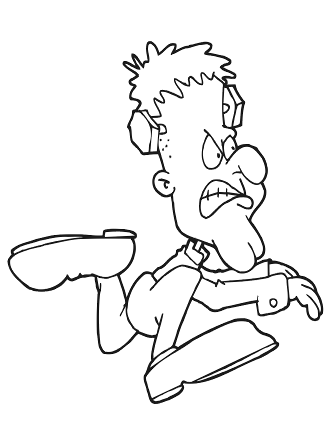Funny Frankenstein Coloring Pages