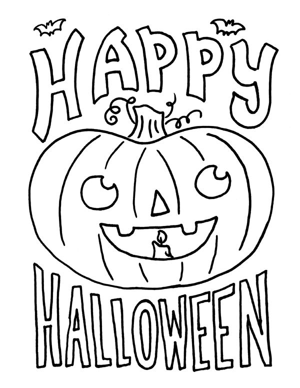 Happy Halloween Coloring Pages