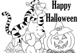 Happy Halloween Tigger And Pooh Coloring Page