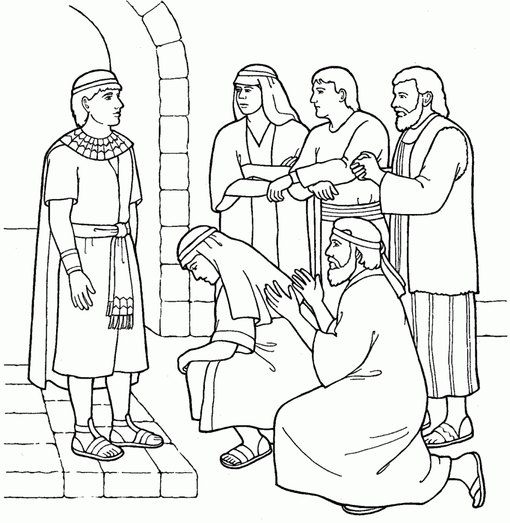 Joseph Printable Bible Story Coloring Page